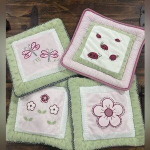 Four Kidsline Baby Nursery Infant Decorative Minky/Plush Pillows